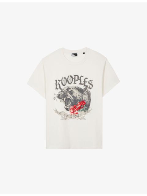 The Kooples Logo-Print Short-Sleeve Cotton T-Shirt