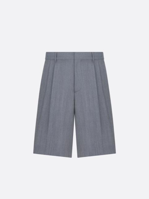 Dior Dior Embroidered Wide-Leg Bermuda Shorts