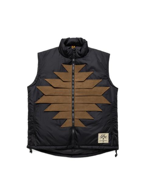 Kapital Nylon ZEPHER Fishing Vest - Black x Khaki
