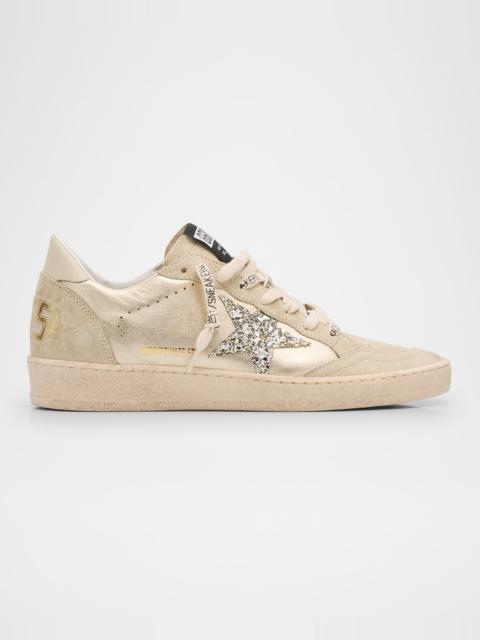 Golden Goose Ball Star Metallic Glitter Low-Top Sneakers