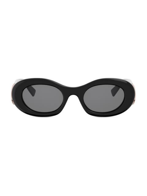 BVLGARI Women's Diva's Dream 50MM Oval Sunglasses - Shiny Black Smoke