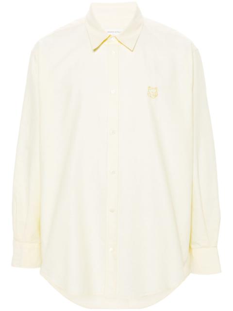 Maison Kitsuné Contour Fox Head-embroidery cotton shirt