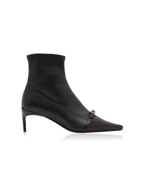 Roger Vivier Buckled Leather Ankle Boots black
