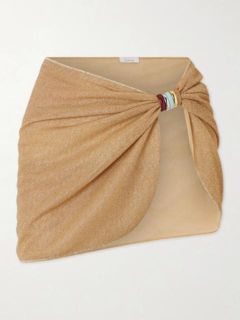 Oséree Lumière Embellished Lurex Pareo