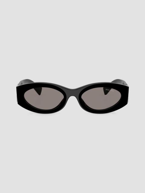Miu Miu Women's 54MM Oval Sunglasses - Dark Black