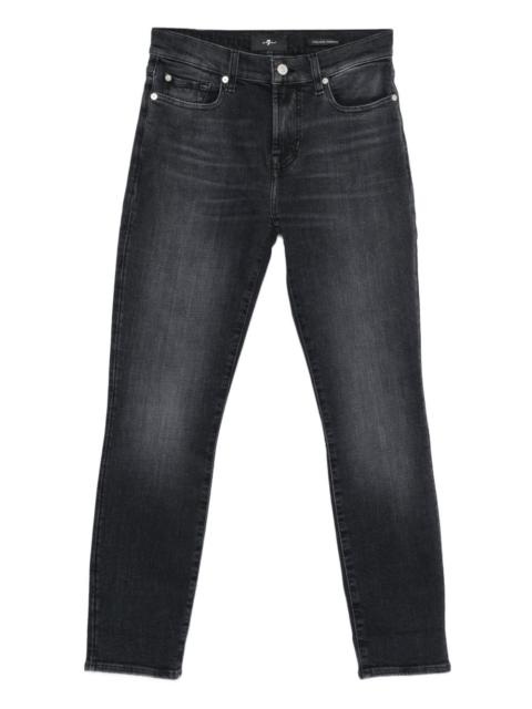7 For All Mankind whiskering-effect jeans