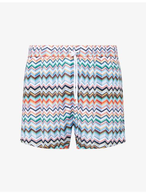 Missoni Mid-Length Zig-Zag Print Swim Shorts