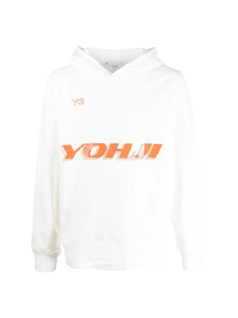 Y-3 logo-print cotton hoodie