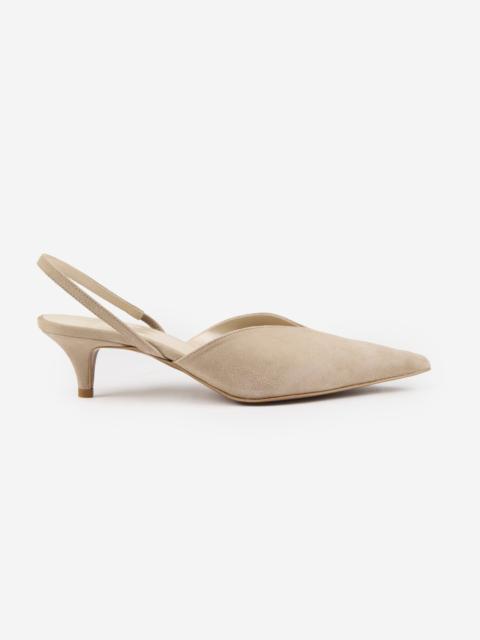 SLOWEAR Suede leather slingback pumps