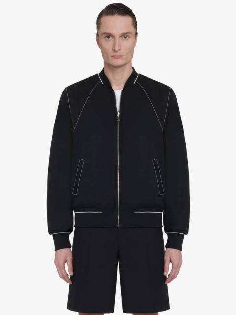 Alexander McQueen Men's Reversible Harness Bomber Jacket in Black