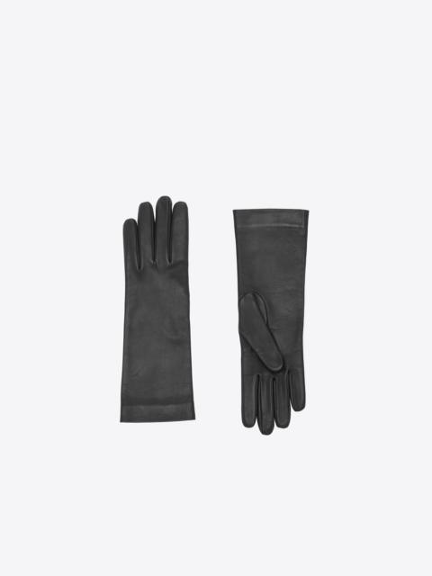 SAINT LAURENT gloves in lambskin and silk