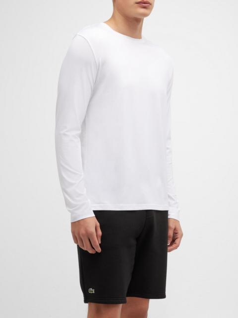 Derek Rose Men's Stretch Long Sleeve Crewneck T-Shirt