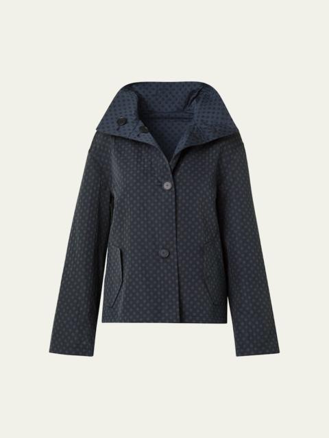 AKRIS Polka-Dot Single-Breasted Jacket