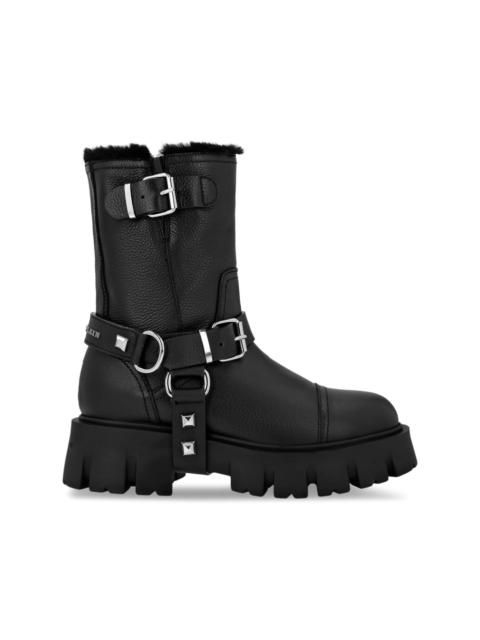 PHILIPP PLEIN studded ankle leather boots