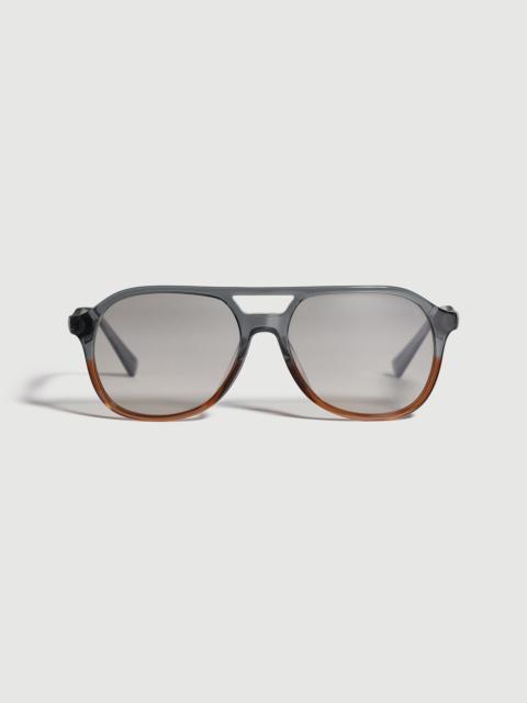 Brunello Cucinelli Acetate aviator sunglasses with polarized lenses