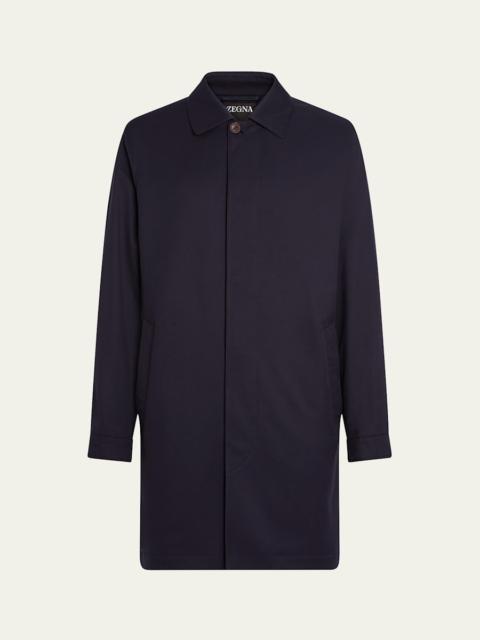 ZEGNA Men's Motorin 300cc Microfiber Rain Coat