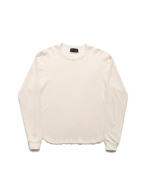 LES TIEN Thermal Baseball Hem Tee - Ivory
