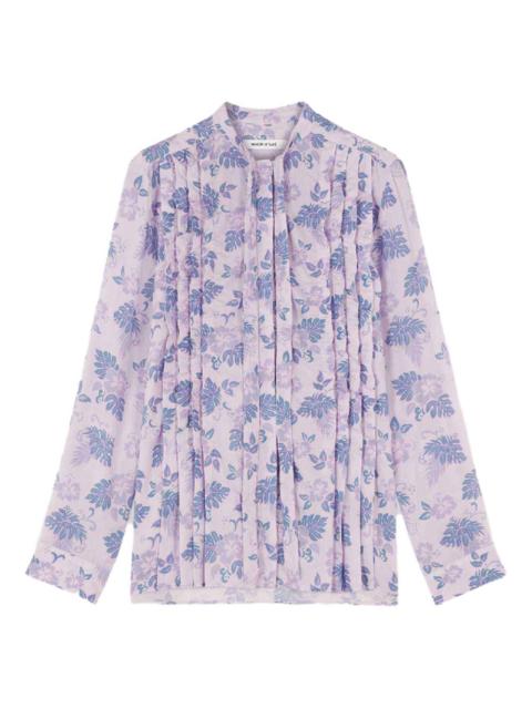 Maison Kitsuné floral pussy-bow top