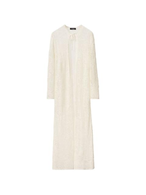 FABIANA FILIPPI long-sleeve tie-neck cardi-coat