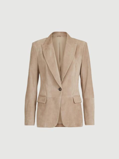 Brunello Cucinelli Suede blazer with monili
