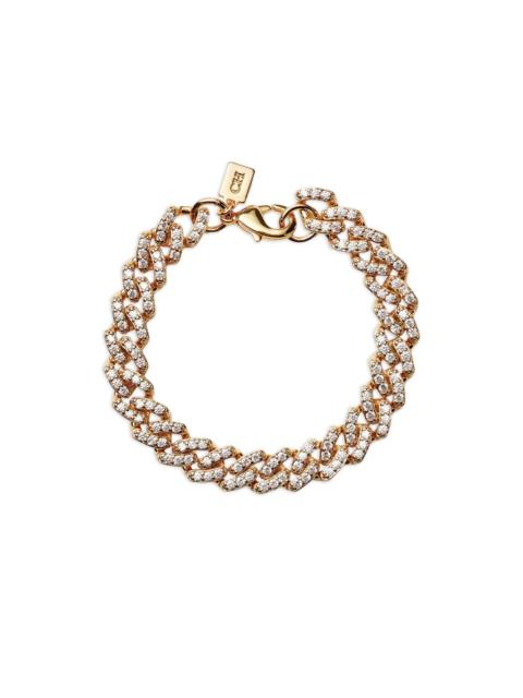 CRYSTAL HAZE embellished cuban-chain bracelet