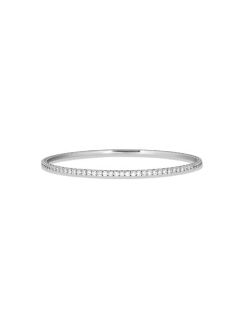 STONE AND STRAND LAB-Created Silver Diamond Flex Bangle