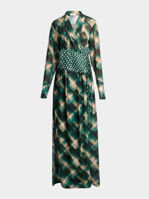 Dries Van Noten Cebeau Wrap Maxi Shirtdress