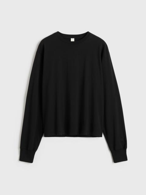 Long-sleeve jersey tee black