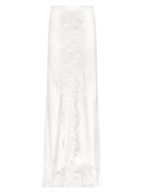 TWP Women's Stretch-Silk Lace Floor-Length Maxi Skirt - Ivory