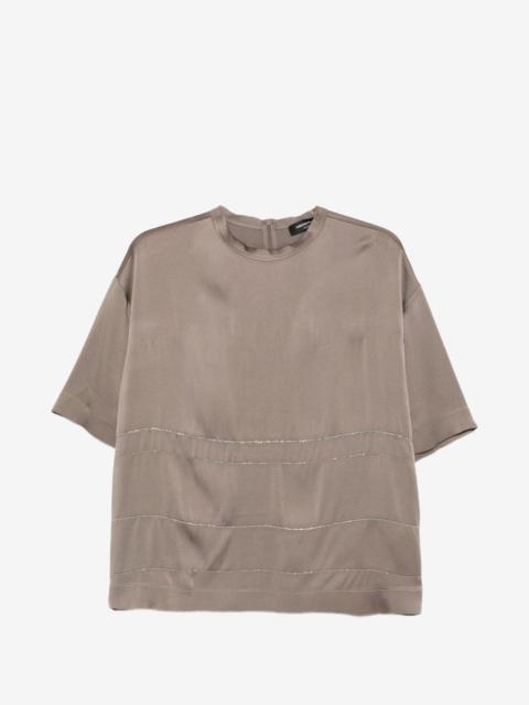 FABIANA FILIPPI Monili-trim short-sleeve top
