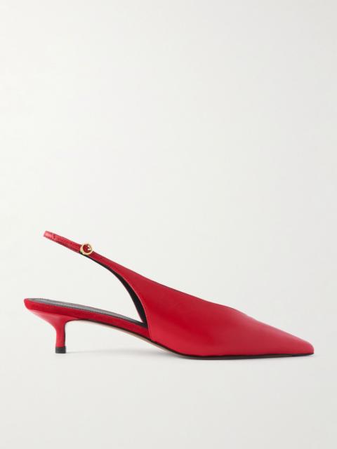 NEOUS Diske leather slingback pumps Red