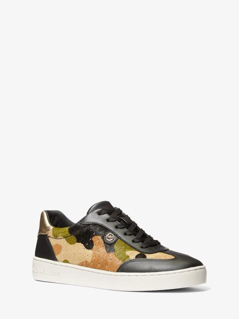 MICHAEL KORS Scotty Camouflage Print Calf Hair Sneaker