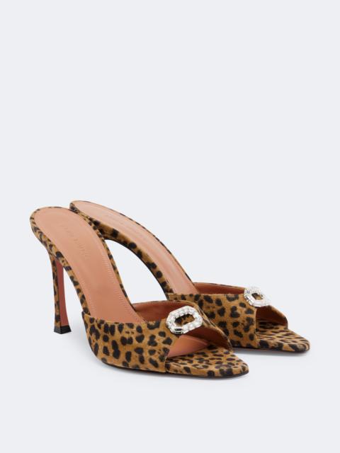 Amina Muaddi Camelia leopard-print suede mules