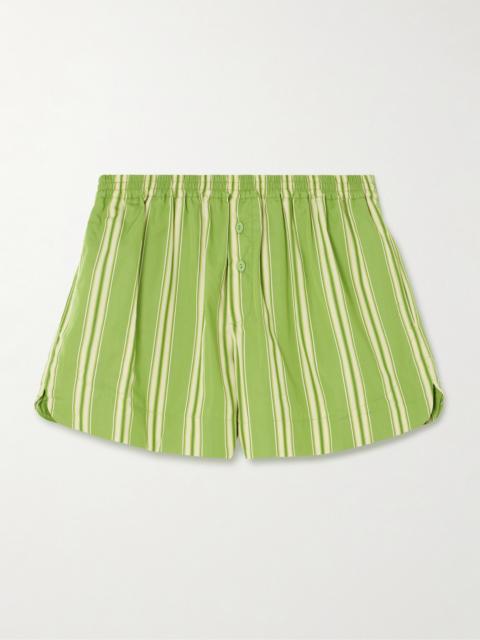 FAITHFULL Lonia Striped Cotton-poplin Shorts