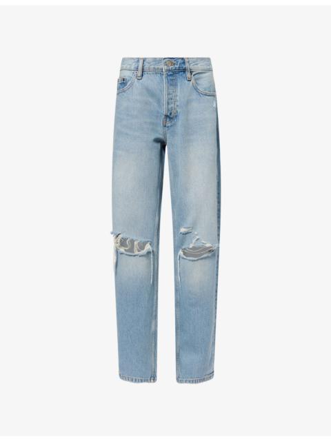 FRAME Brand-Patch Relaxed-Fit Denim Jeans