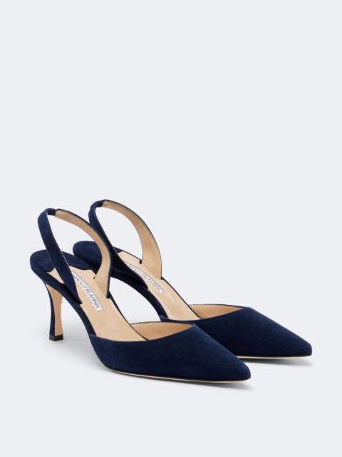 Manolo Blahnik Carolyne 70 suede slingback pumps