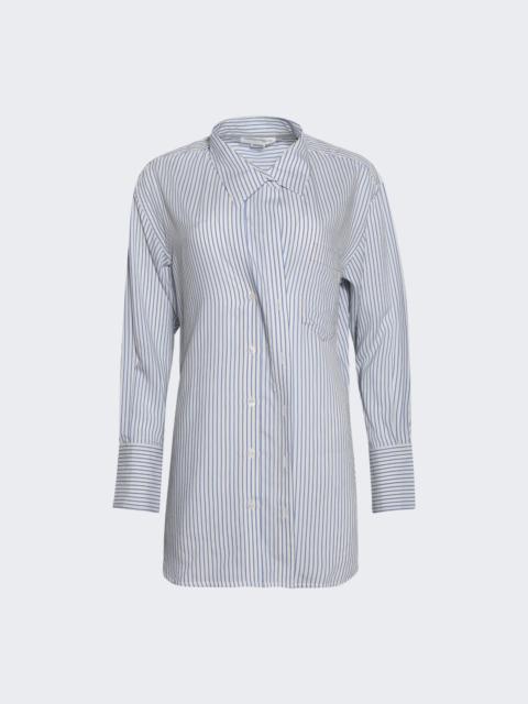 Victoria Beckham Wrap Tuck Detail Blouse White And Regatta