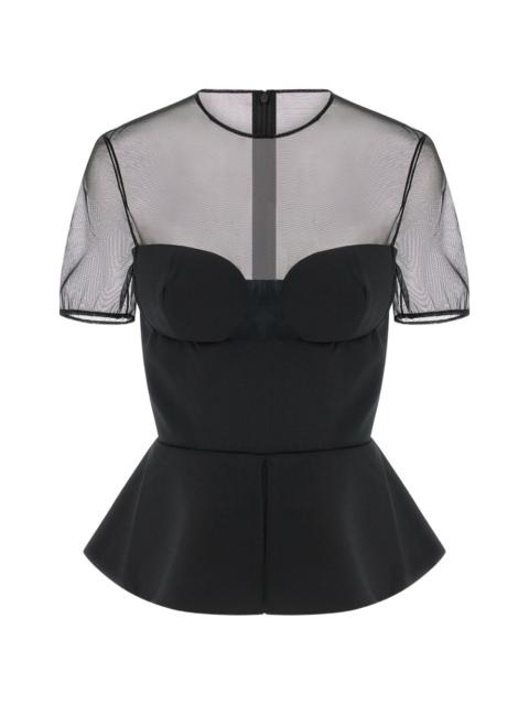 NENSI DOJAKA sheer-neckline blouse
