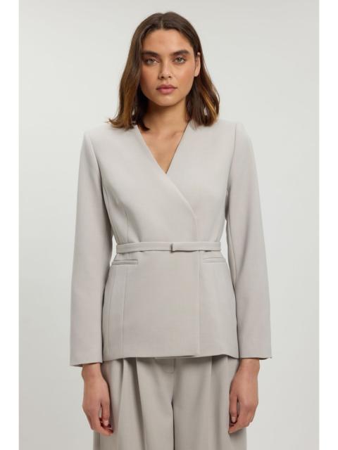 KAREN MILLEN Compact Stretch Belted Tailored Jacket