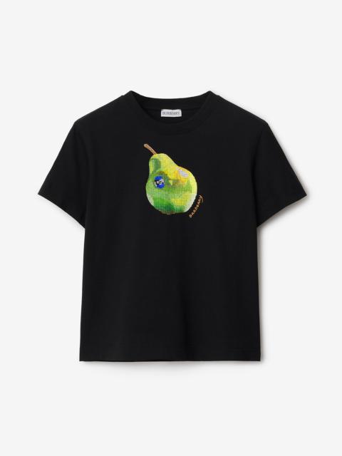 Burberry Boxy Crystal Pear Cotton T-shirt