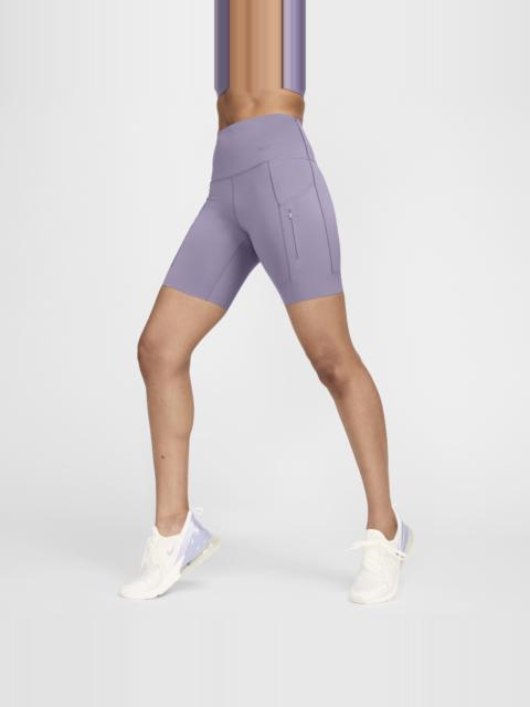 Nike Women's Go Firm-Support High-Waisted 8" Biker Shorts with Pockets