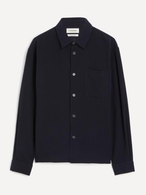 FRAME Open Weave Long-Sleeve Shirt
