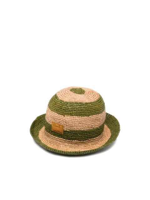 Paul Smith striped raffia hat