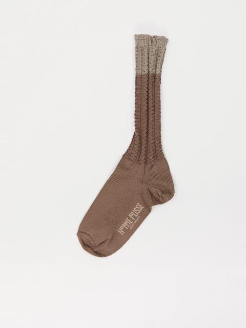 ISSEY MIYAKE Churros Socks — Rose Brown