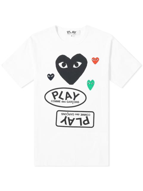 Comme des Garçons PLAY Comme des Garcons Play Multi Logo Tee