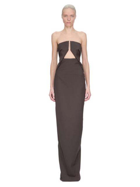 Rick Owens strapless keyhole dress