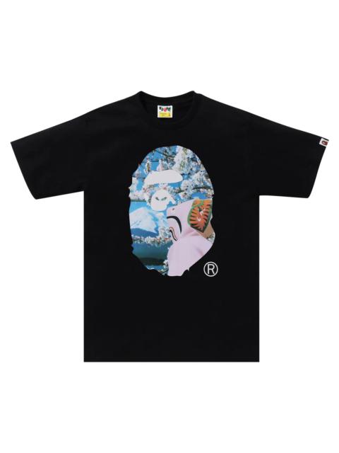 BAPE Sakura Ape Head Photo Tee #1 'Black'