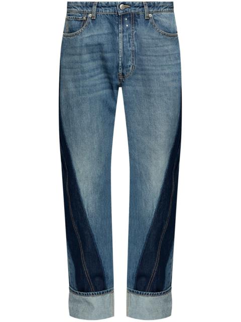 Twisted straight-leg jeans