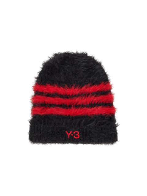 Y-3 3-STRIPES BEANIE - BLACK / SCARLET