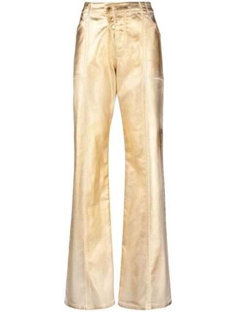 TOM FORD metallic-effect straight leg jeans